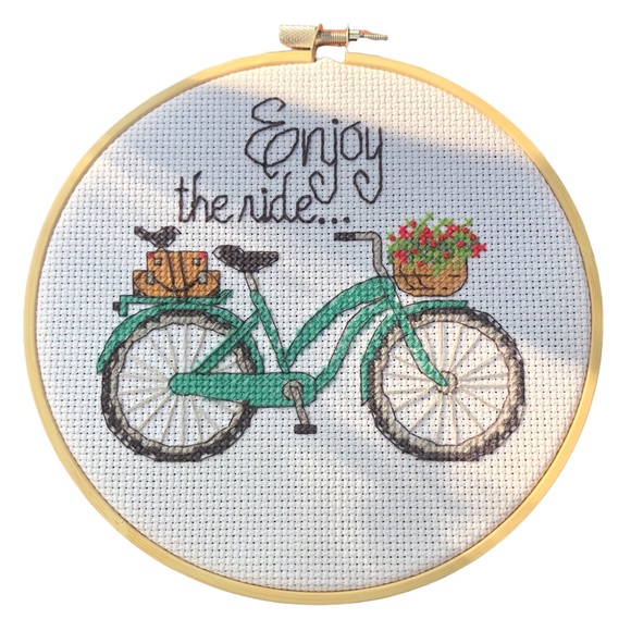 Enjoy the Ride Bike Cross Stitch - Picture 3 of 5